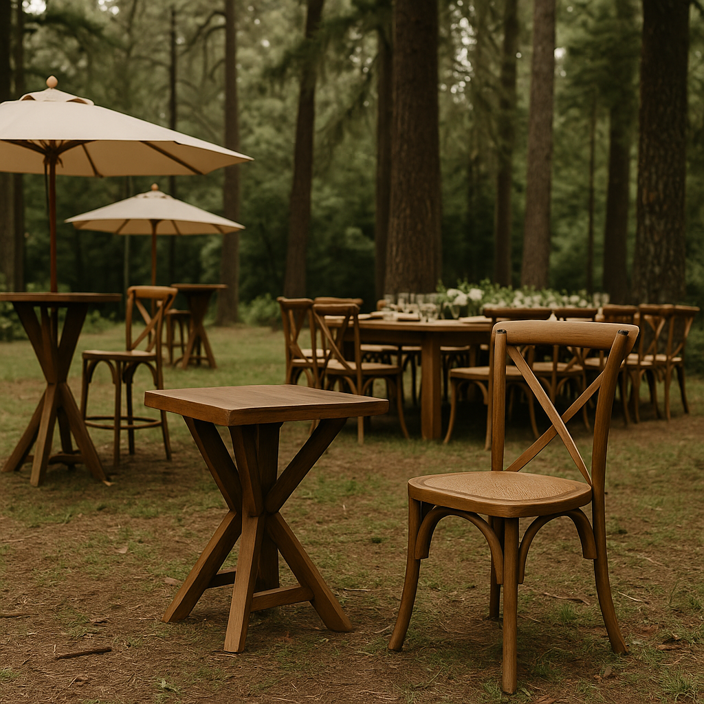 Eventos en Áreas Boscosas: Cómo Elegir el Mobiliario Ideal para un Entorno Natural