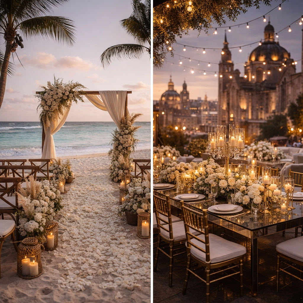 ¿Boda en Playa o en Ciudad? Cómo tomar la mejor decisión para tu gran día